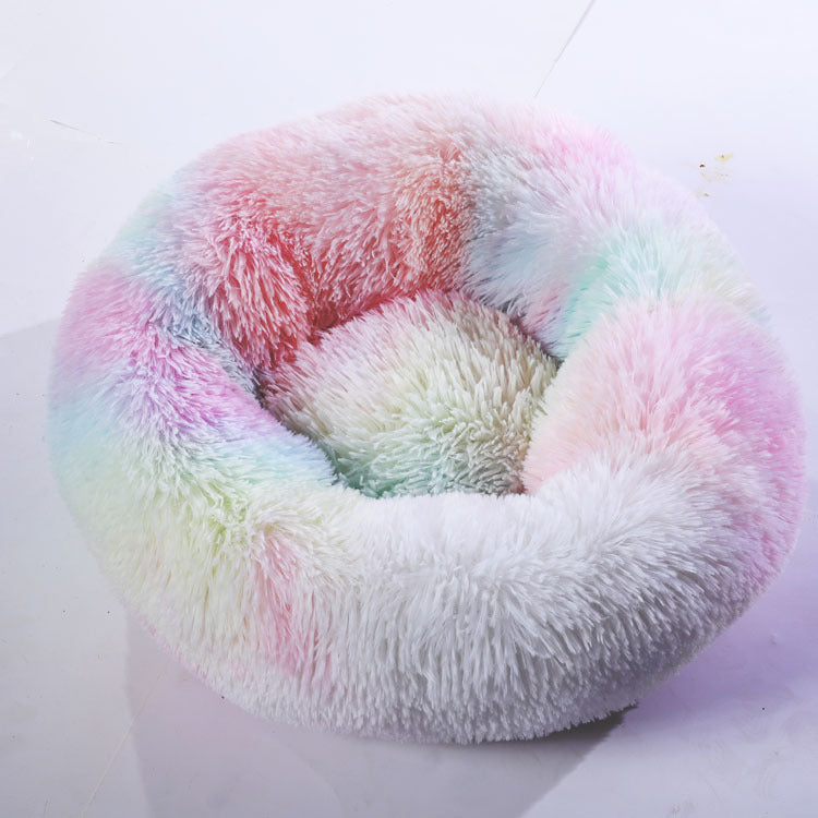 Round Cotton Winter Warm Pet Bed - A Cozy Haven for Your Beloved Pets